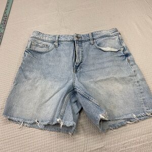 High Waist Light Blue Denim Cutoff size 12